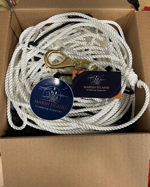 600 ft. ¼” Three Strand Nylon Medium Lay Crabbing Trotline with 3/16” Bungee Snoods